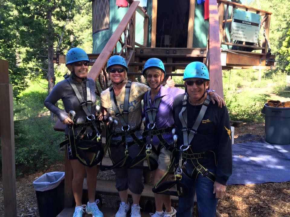 Gigi LeMaster, Melissa McCurley, Gail Dacey and Dennis Dacey before the great treetop adventure!