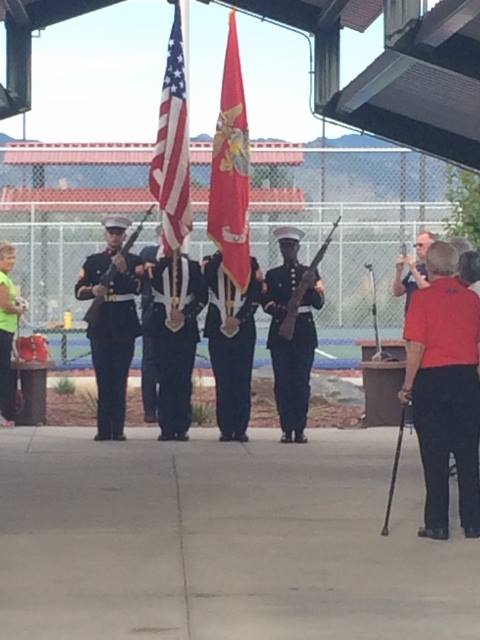 Marine Honor Guard at the Pickleball for Heroes Tournament