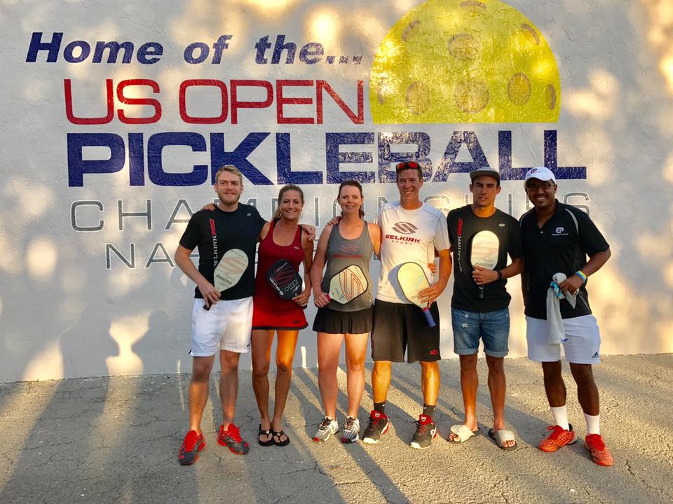 Jose Farias with friends at the USOPEN