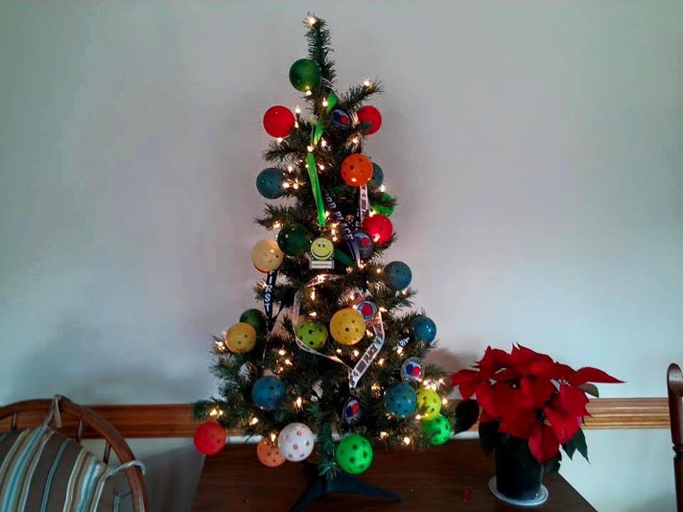 ...or a Tree Decorated with Pickleballs!