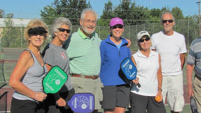 Dwight with some of his pickleball friends