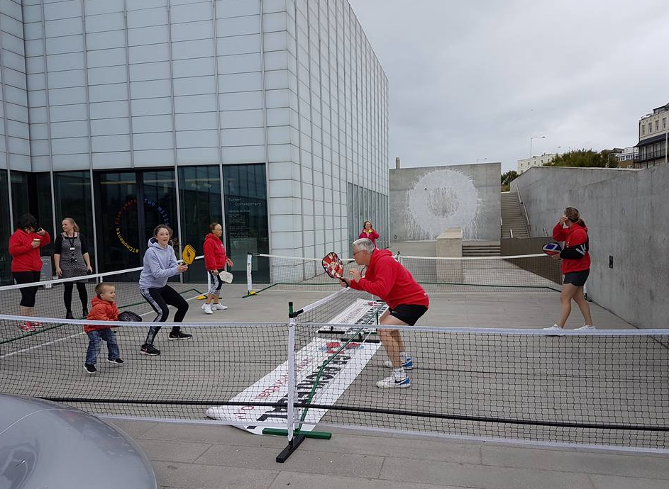 GB Pickleball giving a demo at Turner Contemporary
