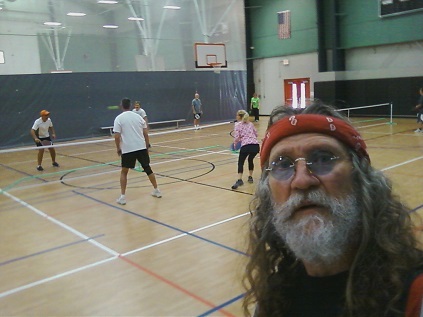 Brent Russell at the pickleball courts