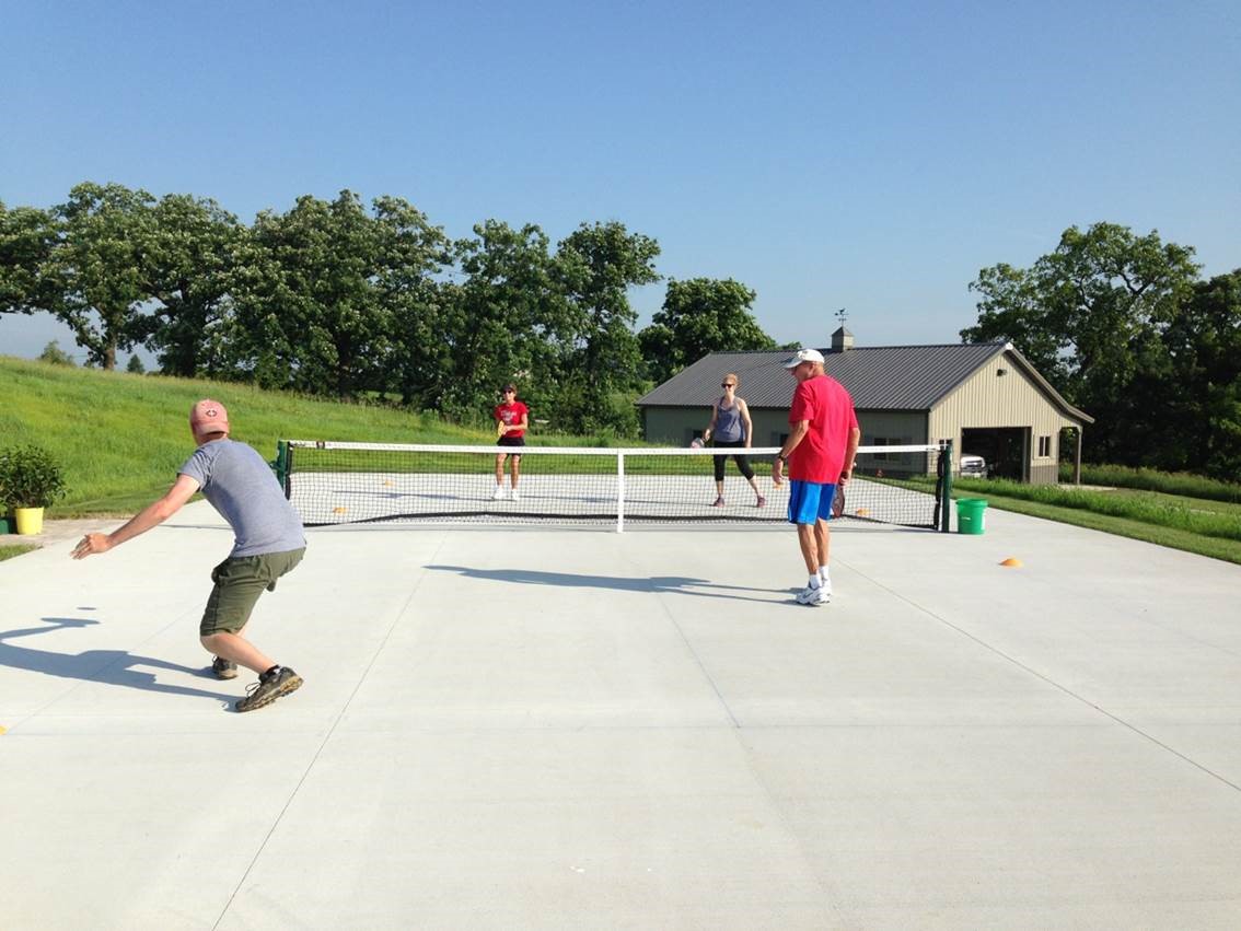 Completed pickleball court