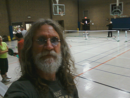 Brent Russell at the pickleball courts