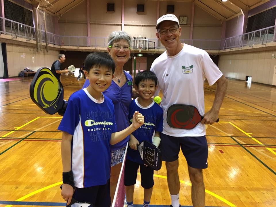 Pickleball players of all ages in Japan