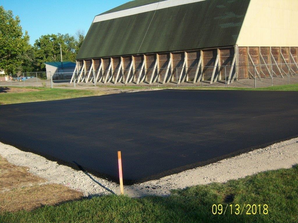 First layer of asphalt