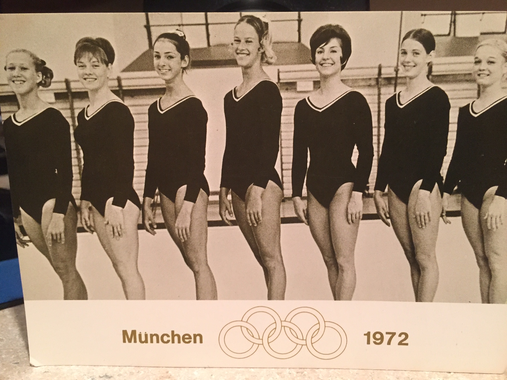 1972 Olympic gymnastics team - Roxanne is the tall one in the middle