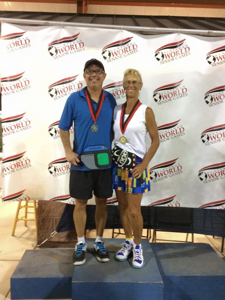 Huntsman Senior Games Gold Mixed Doubles with Mike Stahl