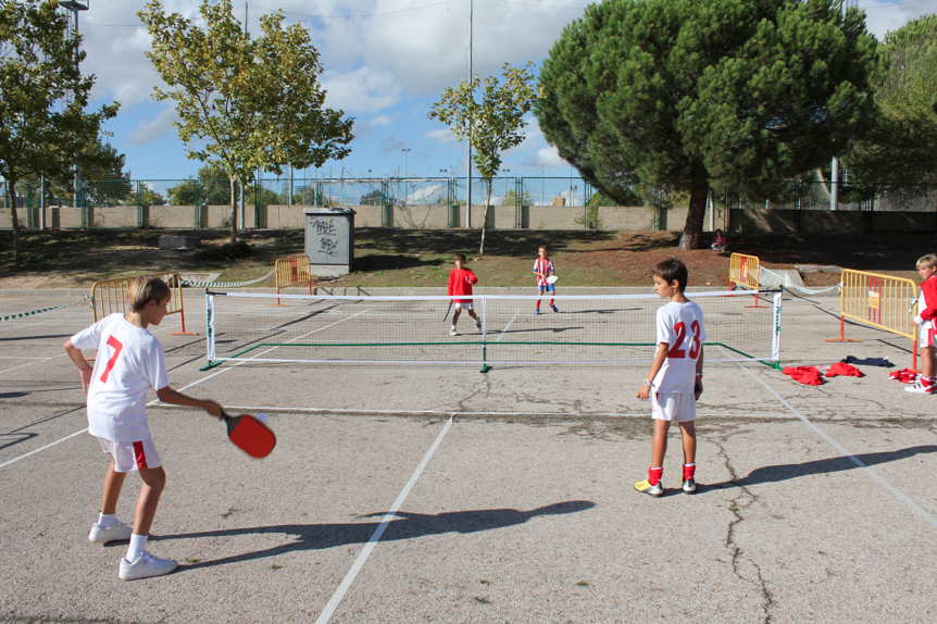 Playing pickleball in Spain