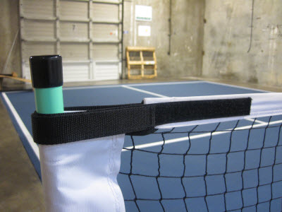 USAPA and PickleNet use Velcro to tighten the net